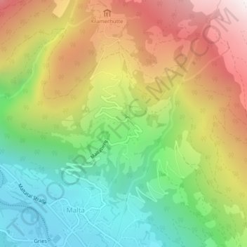 Maltaberg topographic map, elevation, terrain