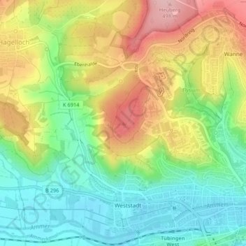 Steinenberg topographic map, elevation, terrain