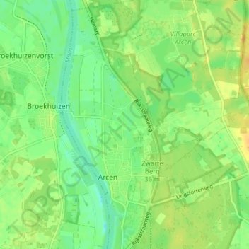 Veld topographic map, elevation, terrain