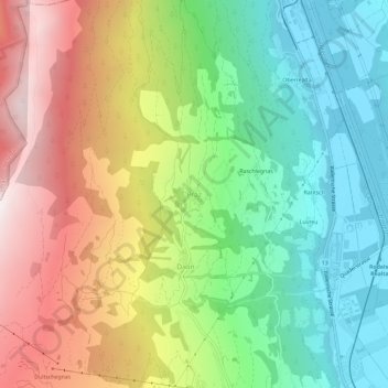 Präz topographic map, elevation, terrain