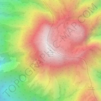 Gunung Buthak topographic map, elevation, terrain