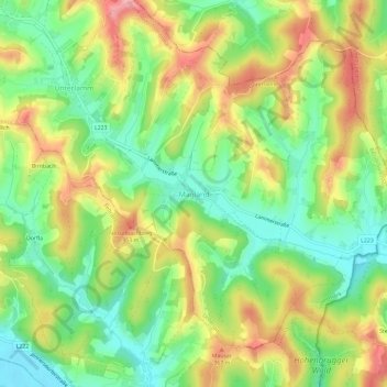 Magland topographic map, elevation, terrain