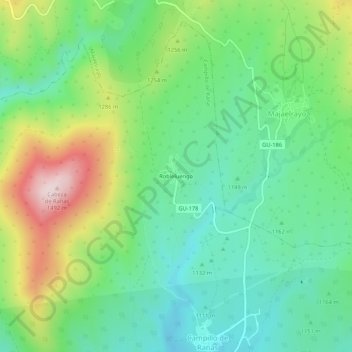 Robleluengo topographic map, elevation, terrain