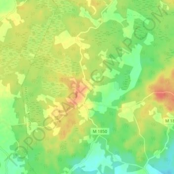 Strandböke topographic map, elevation, terrain