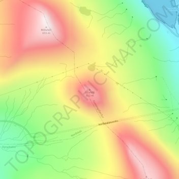 Lítlafelli topographic map, elevation, terrain