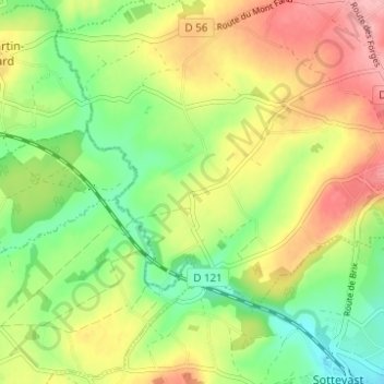 Hameau Carpentier topographic map, elevation, terrain