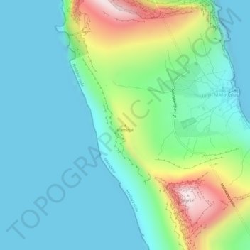Slættafjall topographic map, elevation, terrain