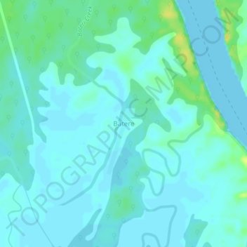 Batere topographic map, elevation, terrain