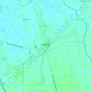 Poblacion Center topographic map, elevation, terrain