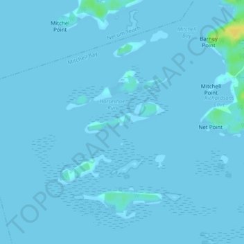 Calf Island topographic map, elevation, terrain