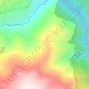 El Cabecín topographic map, elevation, terrain