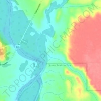 Steveville topographic map, elevation, terrain