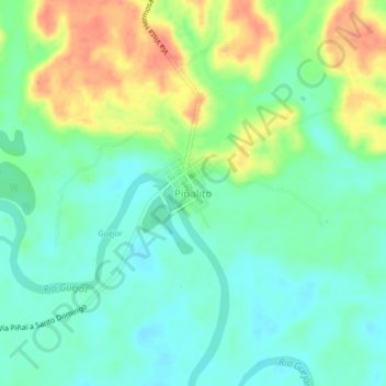 Piñalito topographic map, elevation, terrain