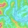 丁家滩村 topographic map, elevation, terrain