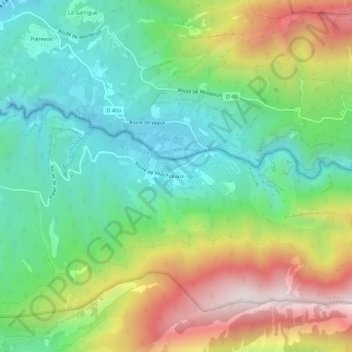 Veaux topographic map, elevation, terrain
