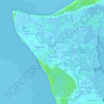 Le Chabot topographic map, elevation, terrain