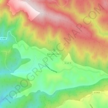 Espina de Tremor topographic map, elevation, terrain