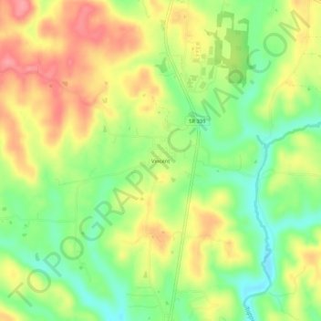 Vincent topographic map, elevation, terrain