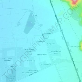 Coquimbo topographic map, elevation, terrain