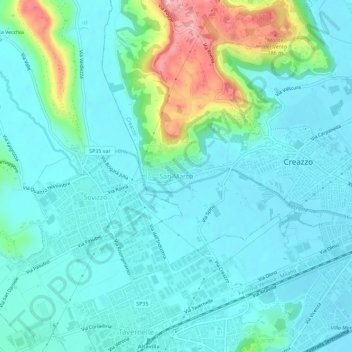 San Marco topographic map, elevation, terrain