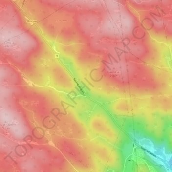 Pallane topographic map, elevation, terrain