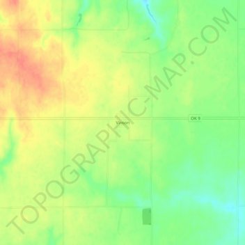 Vinson topographic map, elevation, terrain