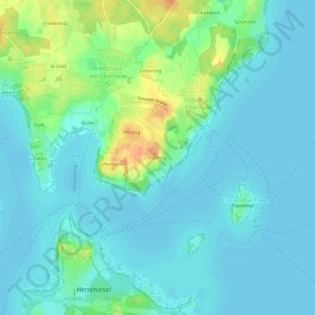 Aisching topographic map, elevation, terrain