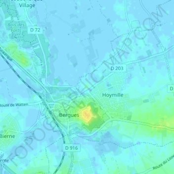 Fort Lapin topographic map, elevation, terrain