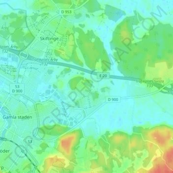 Hagnestahill topographic map, elevation, terrain