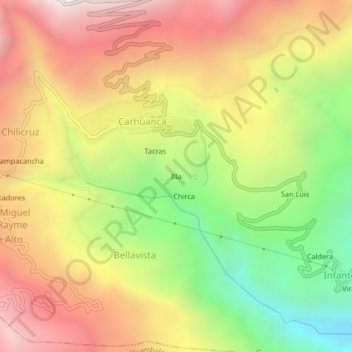 Illa topographic map, elevation, terrain