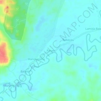Paran topographic map, elevation, terrain