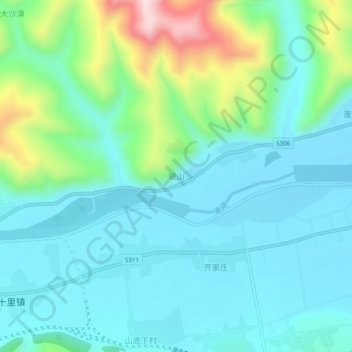 岷山 topographic map, elevation, terrain