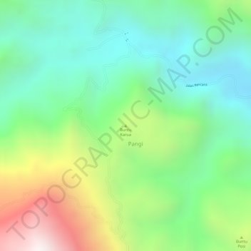 Buntu Karua topographic map, elevation, terrain