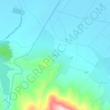 Izvor topographic map, elevation, terrain