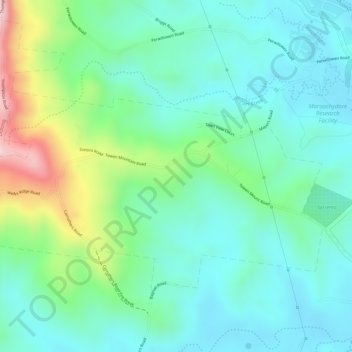 Towen Mountain topographic map, elevation, terrain