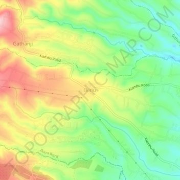 Ikinu topographic map, elevation, terrain