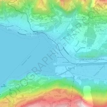 Insel topographic map, elevation, terrain