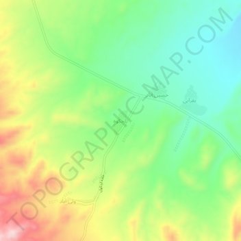 تاجکوه topographic map, elevation, terrain