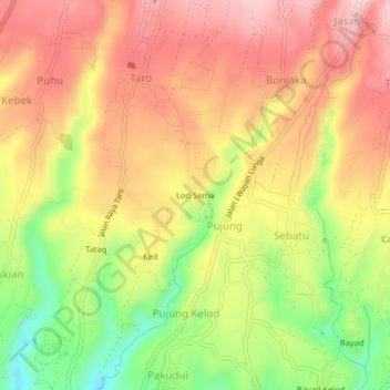 Lod Sema topographic map, elevation, terrain