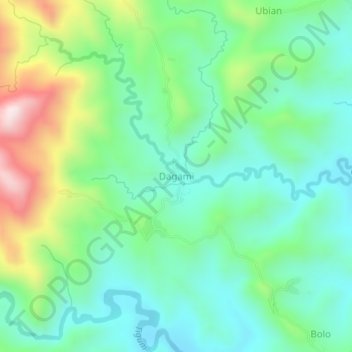 Dagami topographic map, elevation, terrain