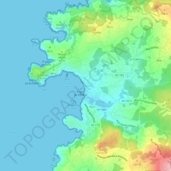 Mera topographic map, elevation, terrain