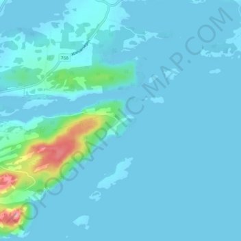 Hestvika topographic map, elevation, terrain