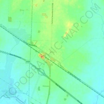Viña topographic map, elevation, terrain