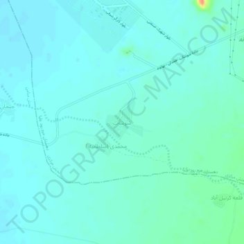 Shush Ab topographic map, elevation, terrain