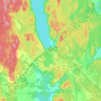 Ed topographic map, elevation, terrain