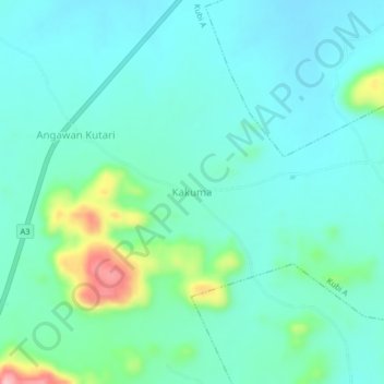 Kakuma topographic map, elevation, terrain