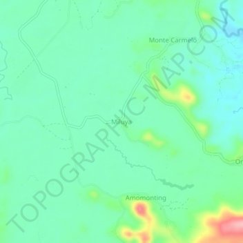 Miluya topographic map, elevation, terrain