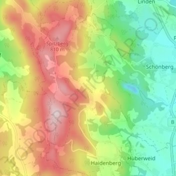 Knabenhof topographic map, elevation, terrain