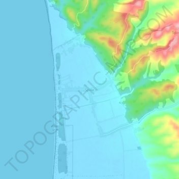 Spille topographic map, elevation, terrain
