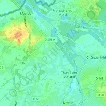 Grand Manoir topographic map, elevation, terrain